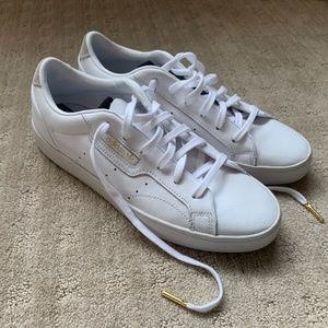 Adidas Sleek White Sneakers Size 8.5